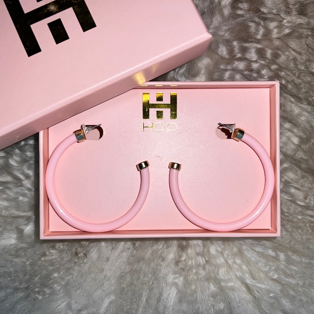Hoo Hoops 2" Hoop Earrings - Bubblegum Pink